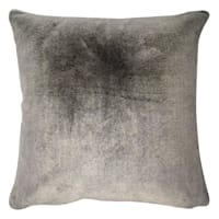 Grey Luxury Chinchilla Faux Fur Throw Pillow, 18"
