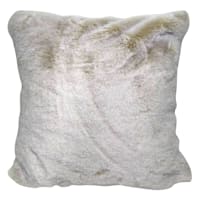 Ivory Luxury Chinchilla Faux Fur Throw Pillow, 18"