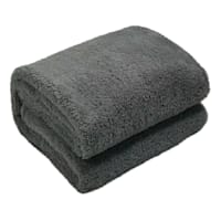 Dark Grey Sherpa Throw Blanket, 50x60