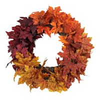 Fall Mix Maple Leaves Wreath, 22"