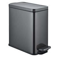 Black Stainless Steel Trash Bin, 9.7l
