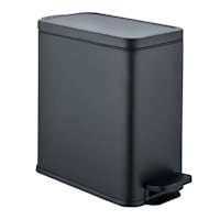 Matte Black Step Trash Bin, 9.7l
