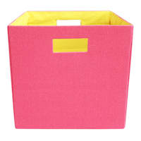 Oh Joy! Dark Pink & Yellow Modular Storage Cube, 13"