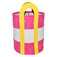 Oh Joy! Poly Rope Storage Basket, Pink & White