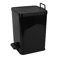 Black Step Trash Can with Removable Inner, 8.5L