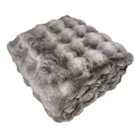 Luxury Pom Pom Faux Fur Throw Blanket, 50x60