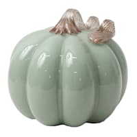 Willow Crossley Green Glass Pumpkin, 6"