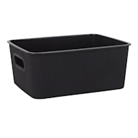Doric Black Storage Basket, Small