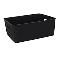Doric Black Storage Basket, Medium