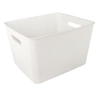 Doric White Storage Basket, Large