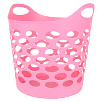 Pink Flexible Laundry Hamper, 30l
