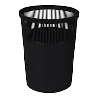 Black Textured Striped Trash Bin, 11.5l