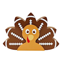 Homespun Harvest Football Turkey Table Decor, 9"