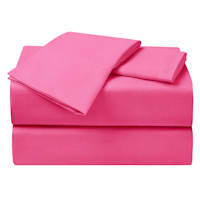 Oh Joy! 4-Piece Pink Cooling Microfiber Sheet Set, Full