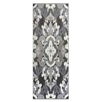 Arrington Grey & White Medallion Runner, 2x5