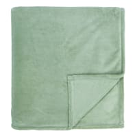 Sage Green Plush Bed Blanket, King