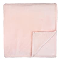Pink Plush Bed Blanket, Full/Queen