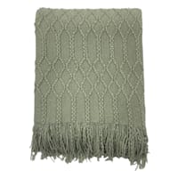 Beverly Sage Green Throw Blanket, 50x60