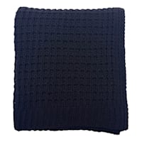 Black Chenille Knit Throw Blanket, 50x60