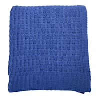 Navy Blue Chenille Knit Throw Blanket, 50x60