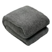 Dark Grey Sherpa Bed Blanket, Full/Queen