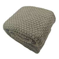 Honeybloom Green Sweater Knit Bed Blanket, Full/Queen