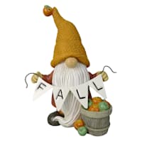 Homespun Harvest Fall Banner Gnome, 10"