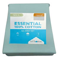 3-Piece Aqua 200 Thread Count 100% Cotton Sheet Set, Twin/Twin XL