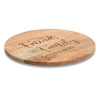 At Home Friends And Family Wood Lazy Susan Brown 14In Dia