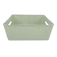 Y-Weave Mint Storage Basket, 13.8x11