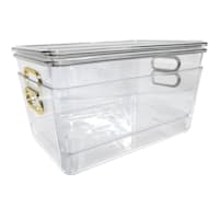 Oh Joy! 2-Piece Clear Storage Bin with Lid, Medium