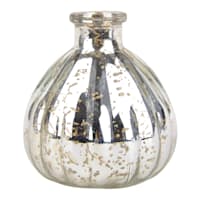Silver Mercury Glass Bud Vase, 4"