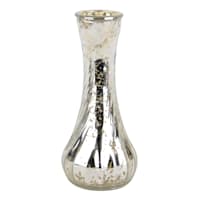 Silver Mercury Glass Bud Vase, 6"