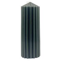 Found & Fable Emerald Pillar Candle, 3x8