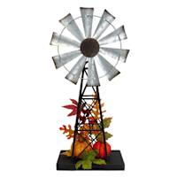 Homespun Harvest Leafy Metal Windmill, 18"