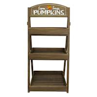 Homespun Harvest Natural 3-Teir Wooden Stand, 35"