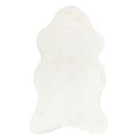 Grayson Ivory Faux Fur Accent Rug, 2x3