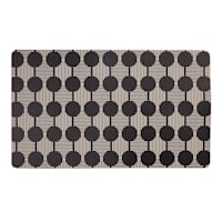 Crosby St. Black Geometric Antifatigue Kitchen Mat, 18x30