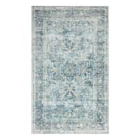 Emerald Chenille Medallion Printed Accent Rug, 20x34