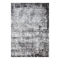 (D612) Crosby St. Freya Black Abstract Area Rug, 5x7