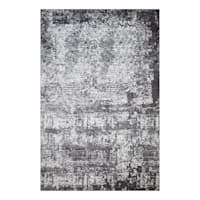 (D612) Crosby St. Freya Black Abstract Area Rug, 8x10
