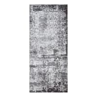 (D612) Crosby St. Freya Black Abstract Runner, 2x7
