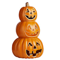 Halloween Orange Pumpkin Stack Blow Mold, 16"