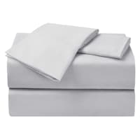 4-Piece Light Grey Cooling Microfiber Sheet Set, Queen