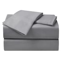 4-Piece Dark Grey Cooling Microfiber Sheet Set, Queen
