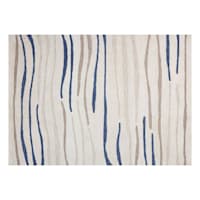 (B885) Crosby St. Indiana Neutral Circular Knit Area Rug, 5x7