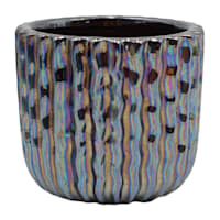 Indoor Iridescent Wave Ridge Pot, Small
