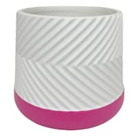 Oh Joy! Indoor Pink Pop Color Ceramic Textured Planter, 5"