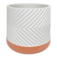 Oh Joy! Indoor Coral Pop Color Ceramic Textured Pot, 5"