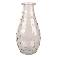 Grey Glass Dot Bud Vase, 5.5"